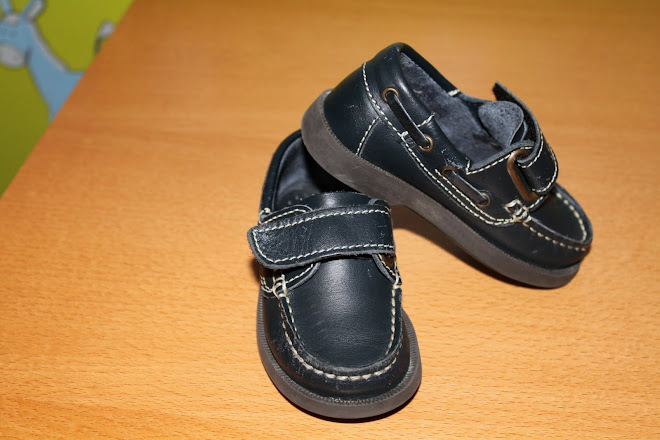 Sapatos de vela de criança azuís - 15 arcas