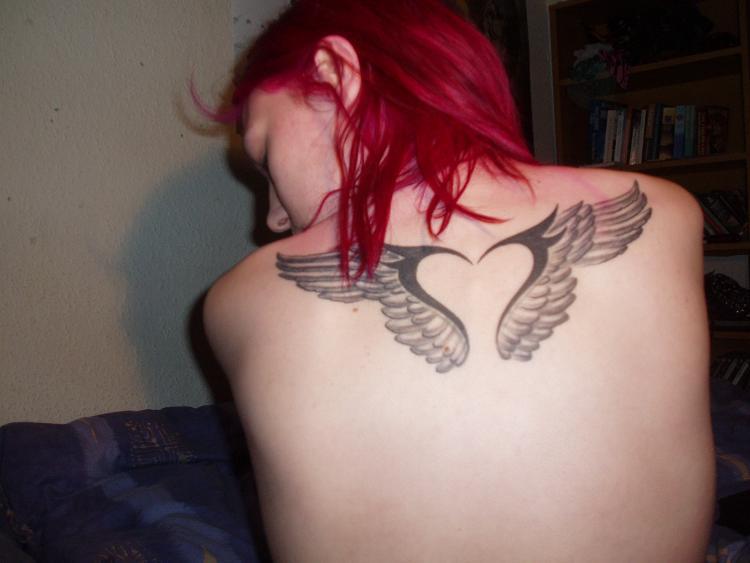 Tattoo On Back Wings. hot Angel wings tattoos angel