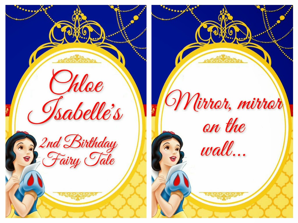 snow white invitation template