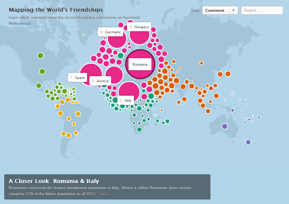 Facebook Stories Mapping the world's friendships