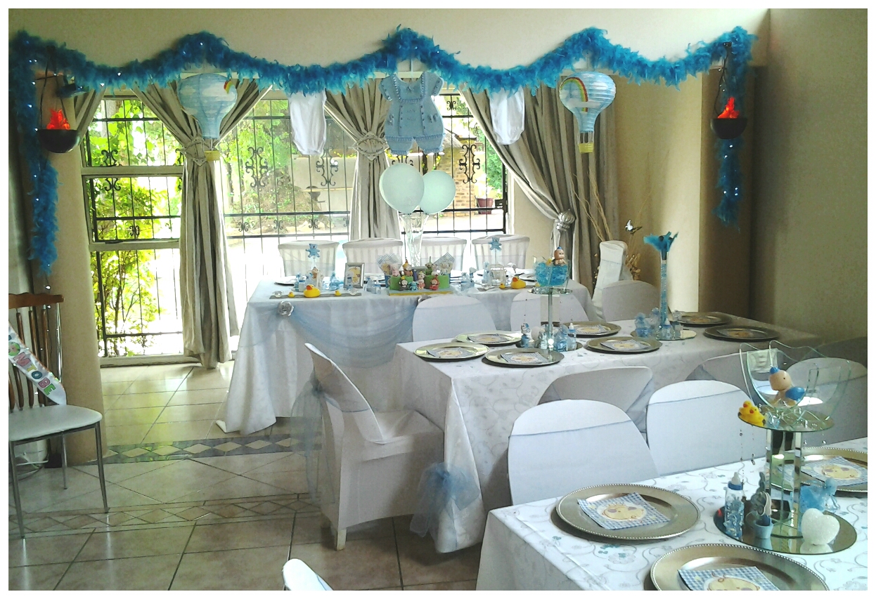 Venue and Halaal Catering for all Functions Baby Shower Boy Full Setup