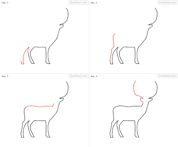 How to draw cartoon Deer - slide 3