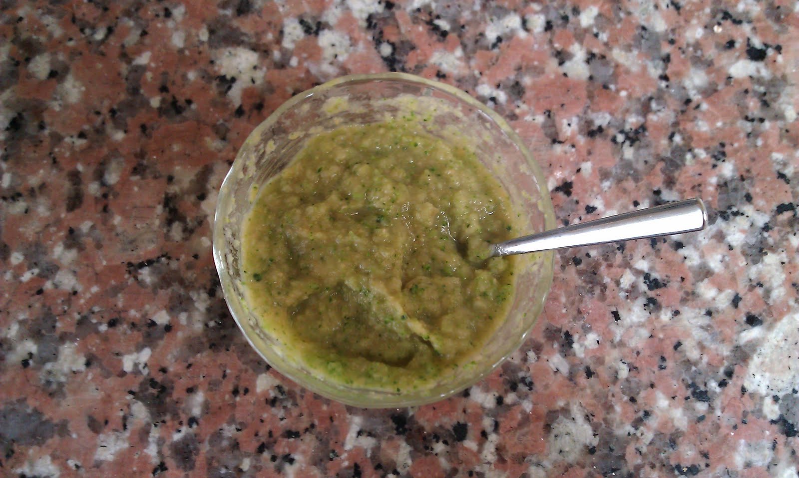 Mommy and Baby food Broccoli Garbanzo Bean and Eggplant Puree