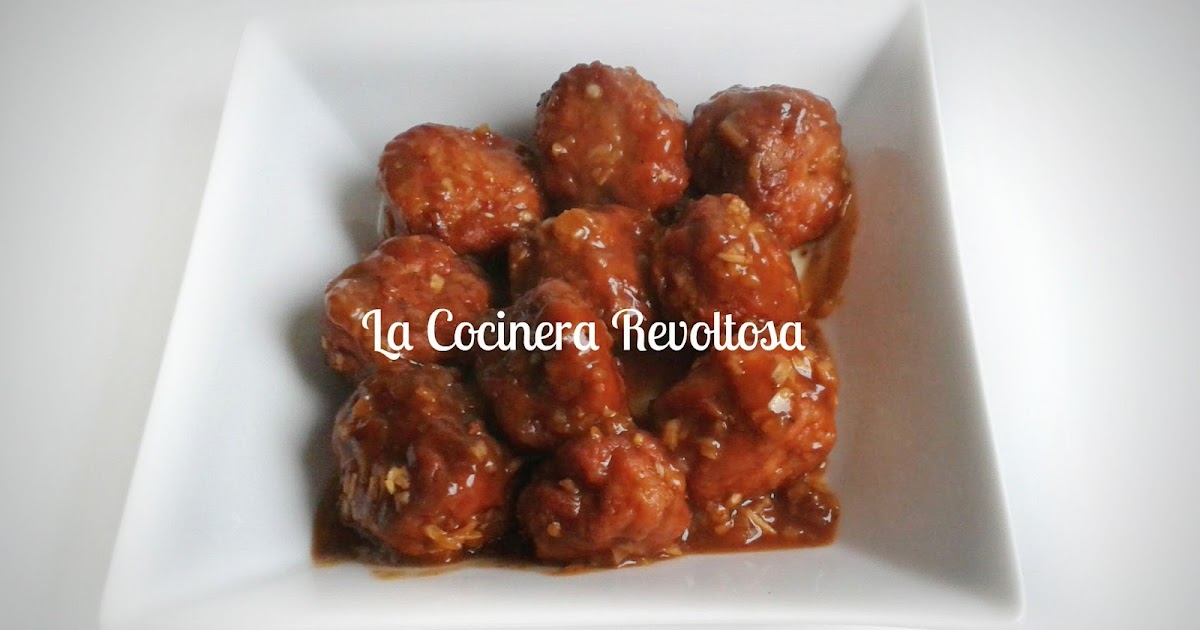 Albóndigas en salsa de cebolla y fanta de naranja La Cocinera Revoltosa