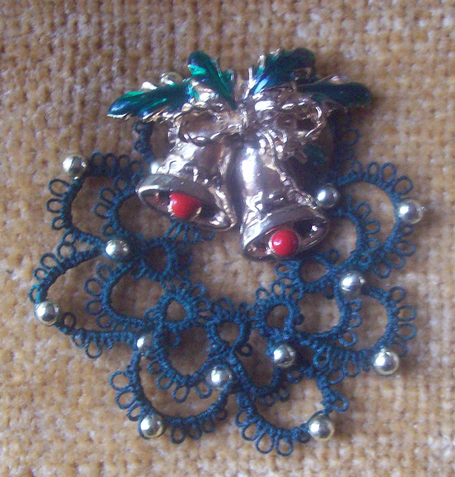 Kathy's Victorian Tatted Lace 3 Wreaths with Beads, Bows and Bells!