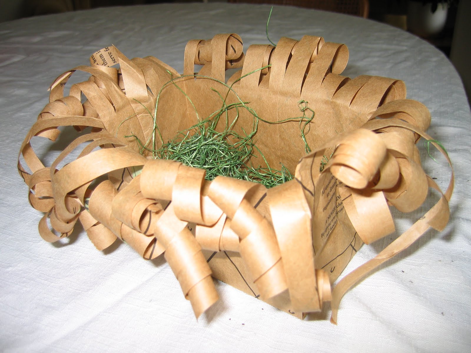A Montessori Classroom paper bag basket