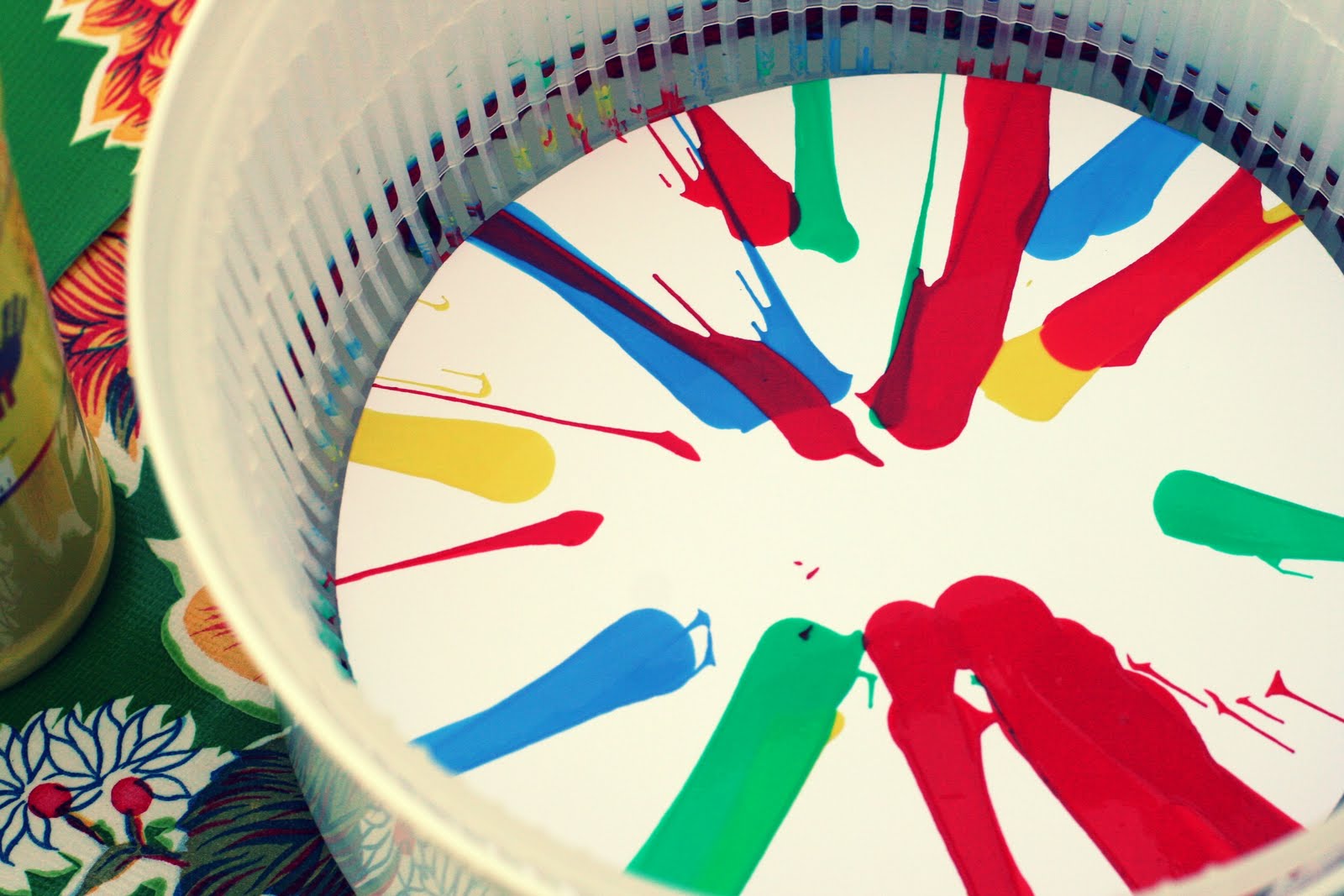 a bit of sunshine make something monday salad spinner spin art