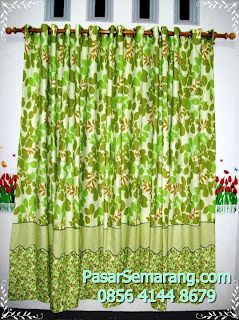 Gorden Murah Cantik Motif daun Hijau gambar anak interior bagus toko gorden murah warna hijau kamar sejuk alami