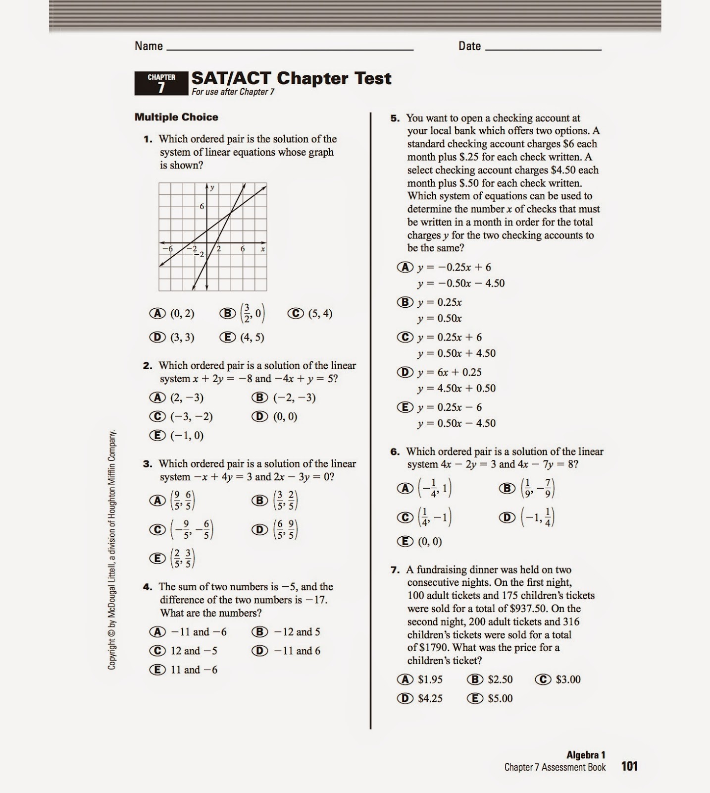 Algebra Practice For 8th Graders - can you answer these ...