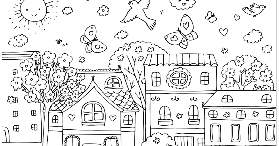 transmissionpress: Spring Street Coloring Page
