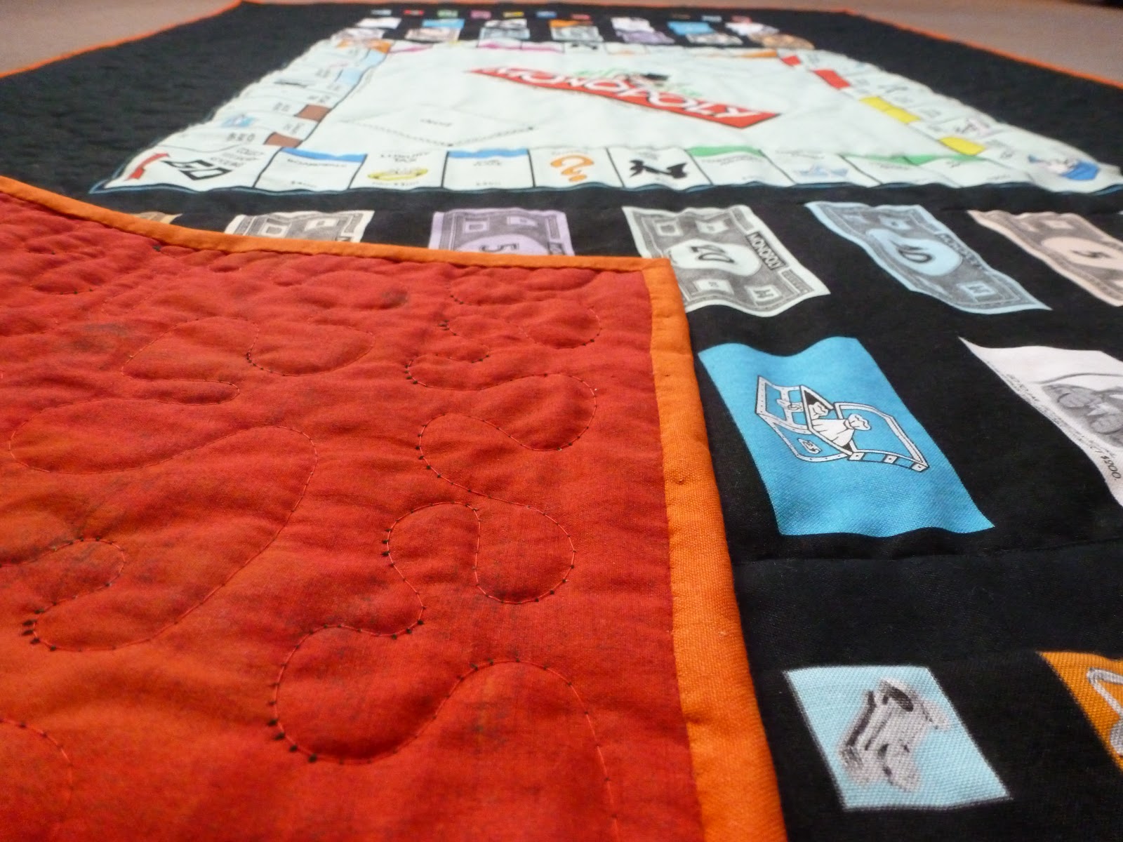 Tales from the Week Day Home Monopoly Quilt Finished!