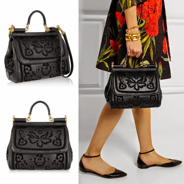 Dolce & Gabbana Sicily Cut-Out Leather Tote