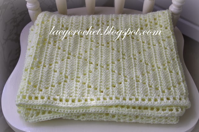 Lacy Crochet: Diamond Stitch Baby Blanket, Free Pattern