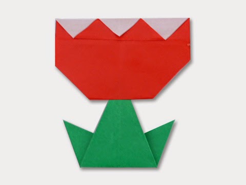 Hướng dẫn cách gấp bông hoa tulip đang nở bằng giấy đơn giản - Xếp hình Origami với Video clip - How to make a Tulip Hướng dẫn cách gấp bông hoa tulip đang nở bằng giấy đơn giản - Xếp hình Origami với Video clip - How to make a Tulip