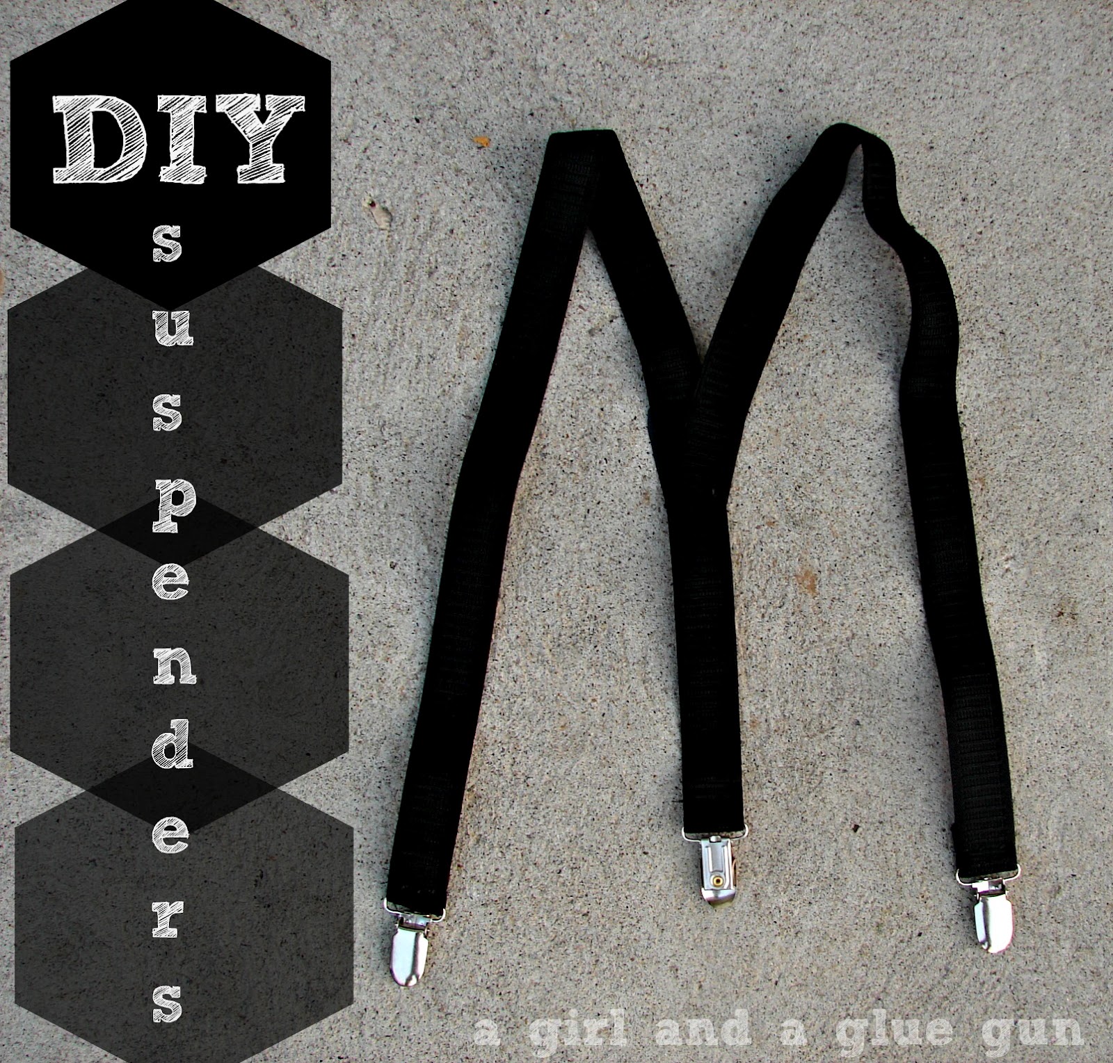 A girl and a glue gun suspenders