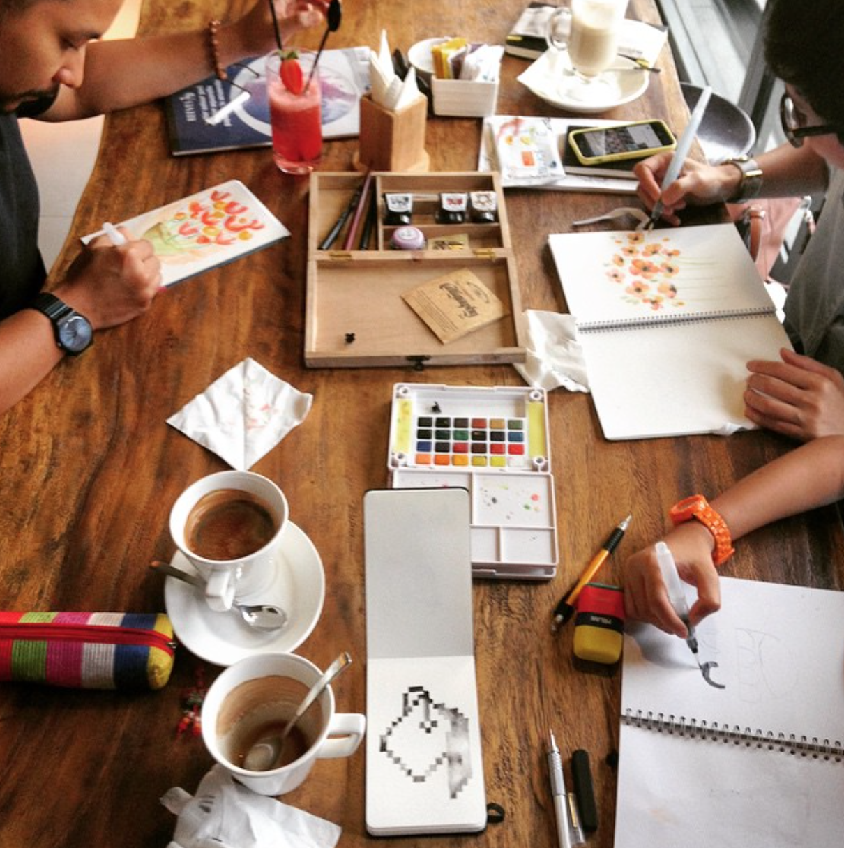 Our Artful Life Starting The Cafe Painter Hashtag On Instagram