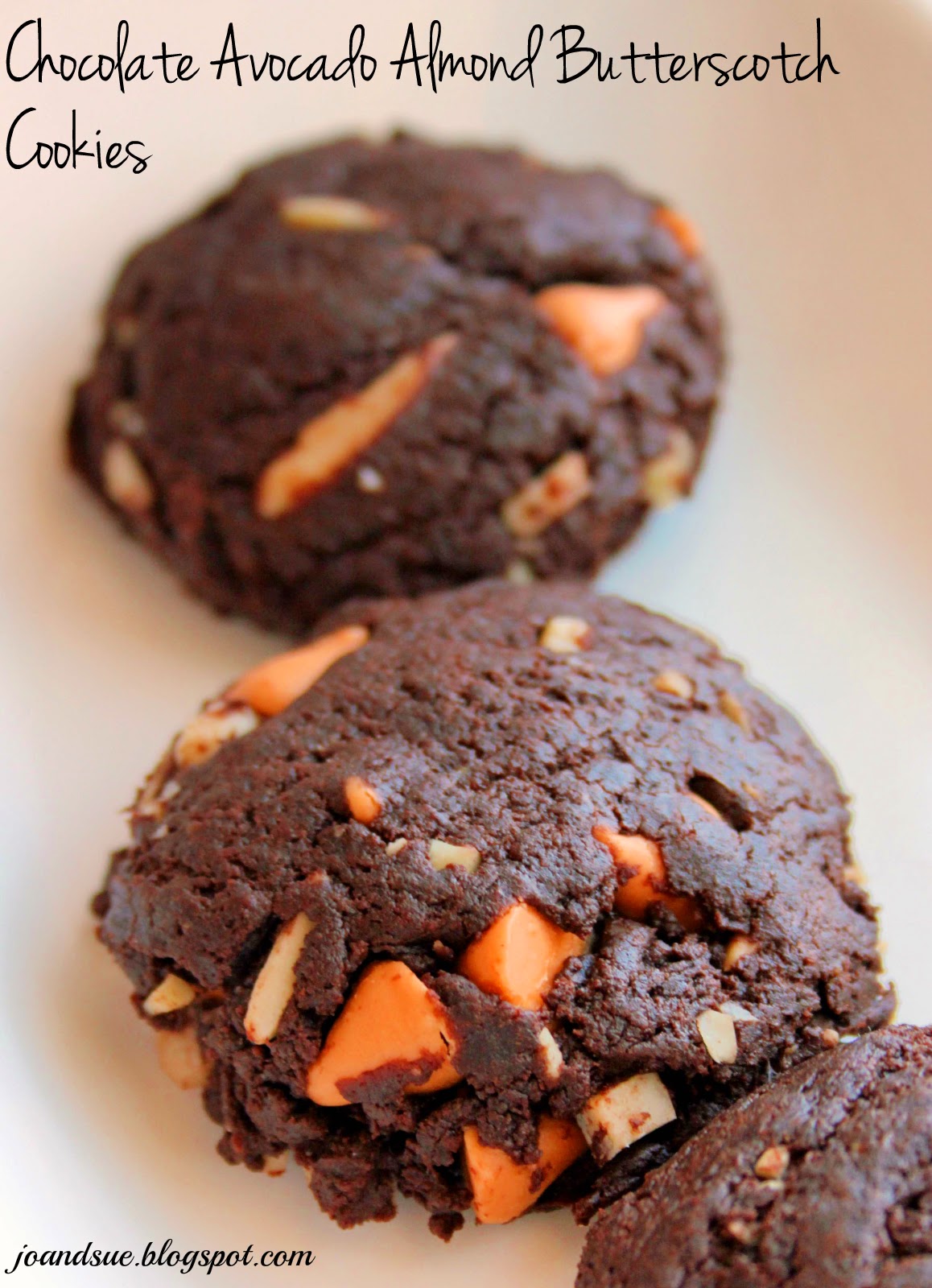 Jo and Sue Chocolate Avocado Almond Butterscotch Cookies