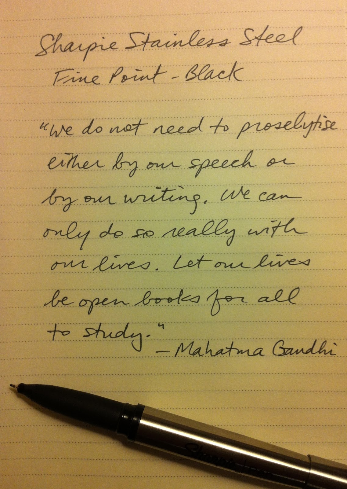 Writing By Hand Review Sharpie Pen Stainless Steel