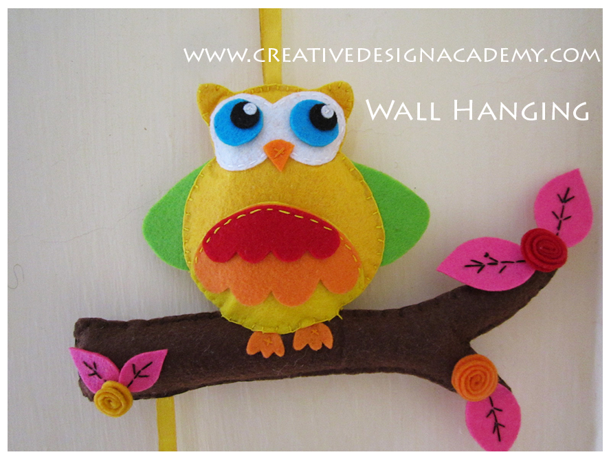 Creative Academy Bangalore Felt Owl Wall Hanging