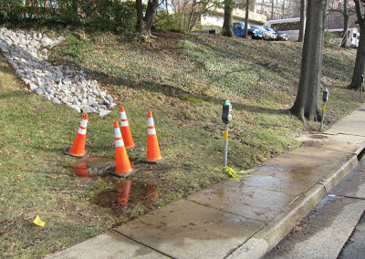 Ode Street Tribune: minor water leak across from Ft. Myer Heights Park
