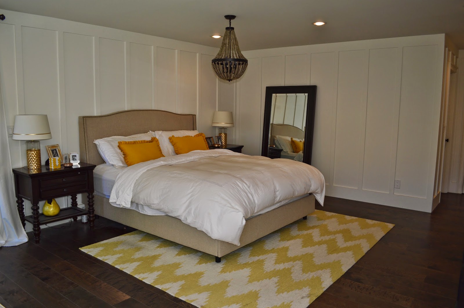 The Cape Cod Ranch Renovation The Mustard Yellow Master Bedroom