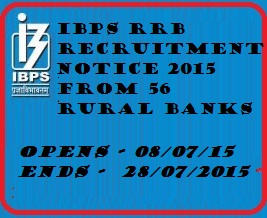 rrb bank notification 2015 IBPS RRB Recruitment 2015: Notifications, Eligibility
