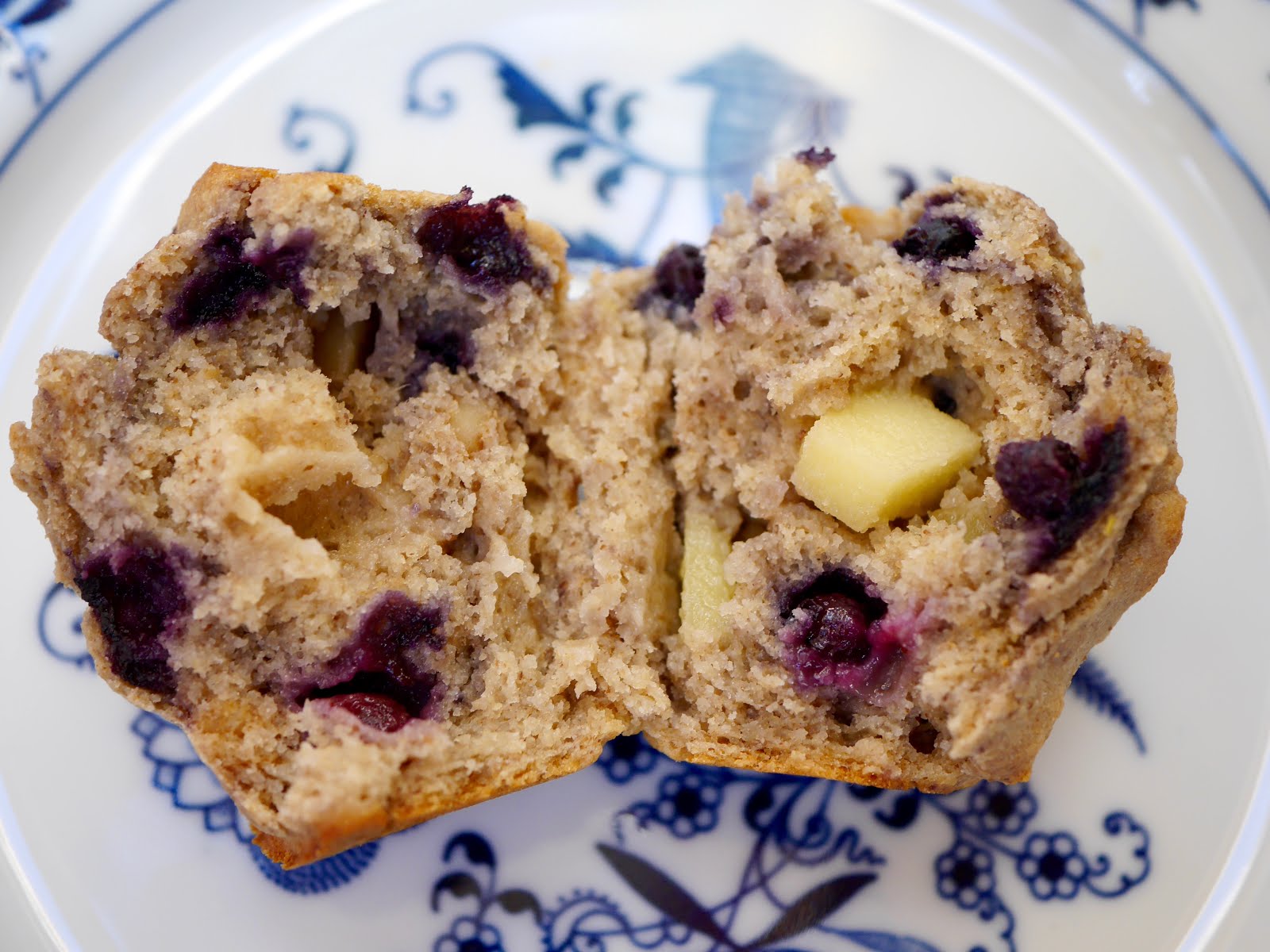 Foods For Long Life Whole Wheat Apple Blueberry Muffins With Walnuts