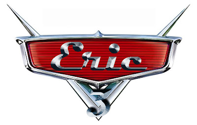 Cars logo with the name "Eric" in the center and a "3" underneath.