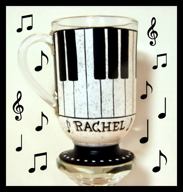 Piano Keys Painted Coffee Mug Piano Keys Painted Irish Coffee Mug via kudoskitchenbyrenee.com