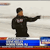 Steve Keeley, reporter for Philadelphia’s WTXF–TV, gets blasted with a wall of snow from a snowplow