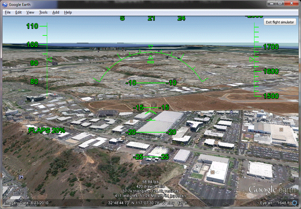 Flight Sim Review Google Earth JB's Flying Notes