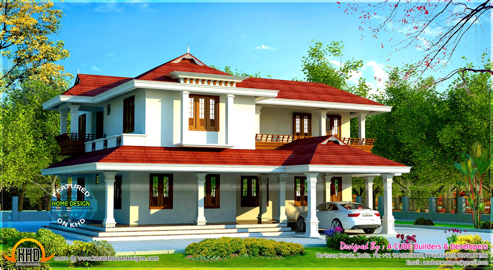 298 square meter beautiful villa - Kerala home design and floor plans