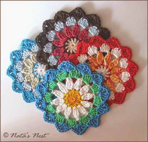 Natas nest: mandala flower coaster free crochet pattern ...