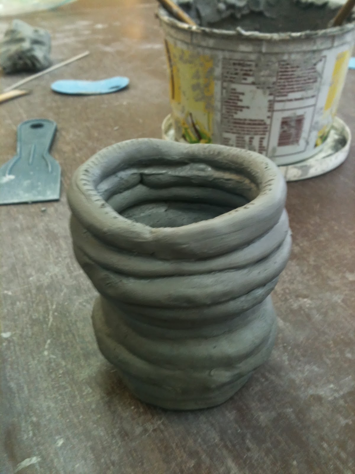 Mr. Young's Ceramics Class Coils in Progress...4th period