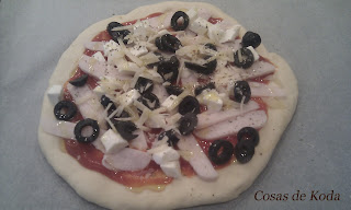 Pizza de jamón dulce