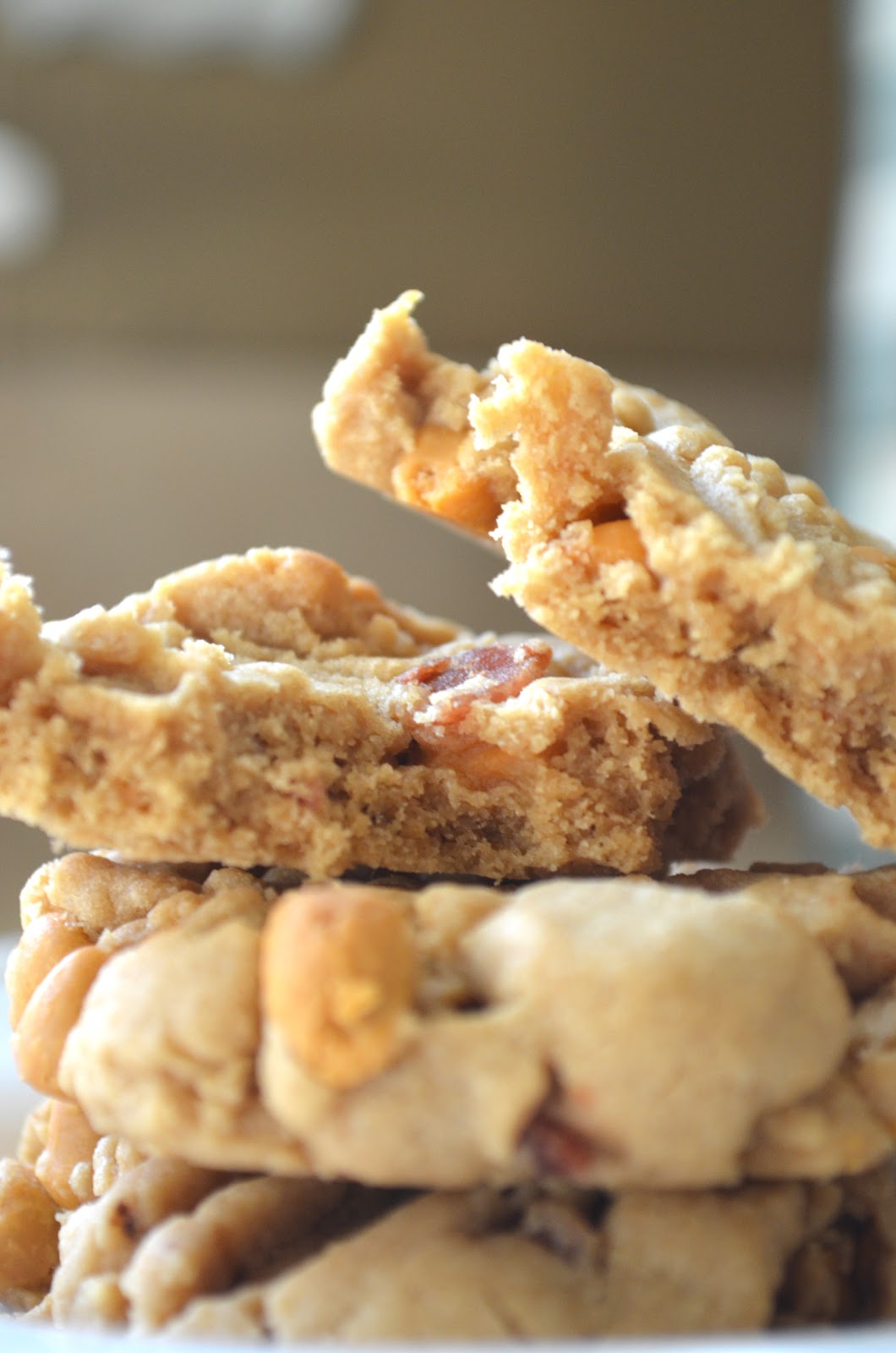 The Lazy Daisy Kitchen peanut butter bacon butterscotch cookies