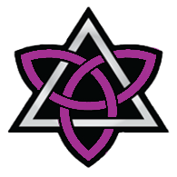 Triquetra Triquetra con un triangulo, logo de Aniel Guerrero