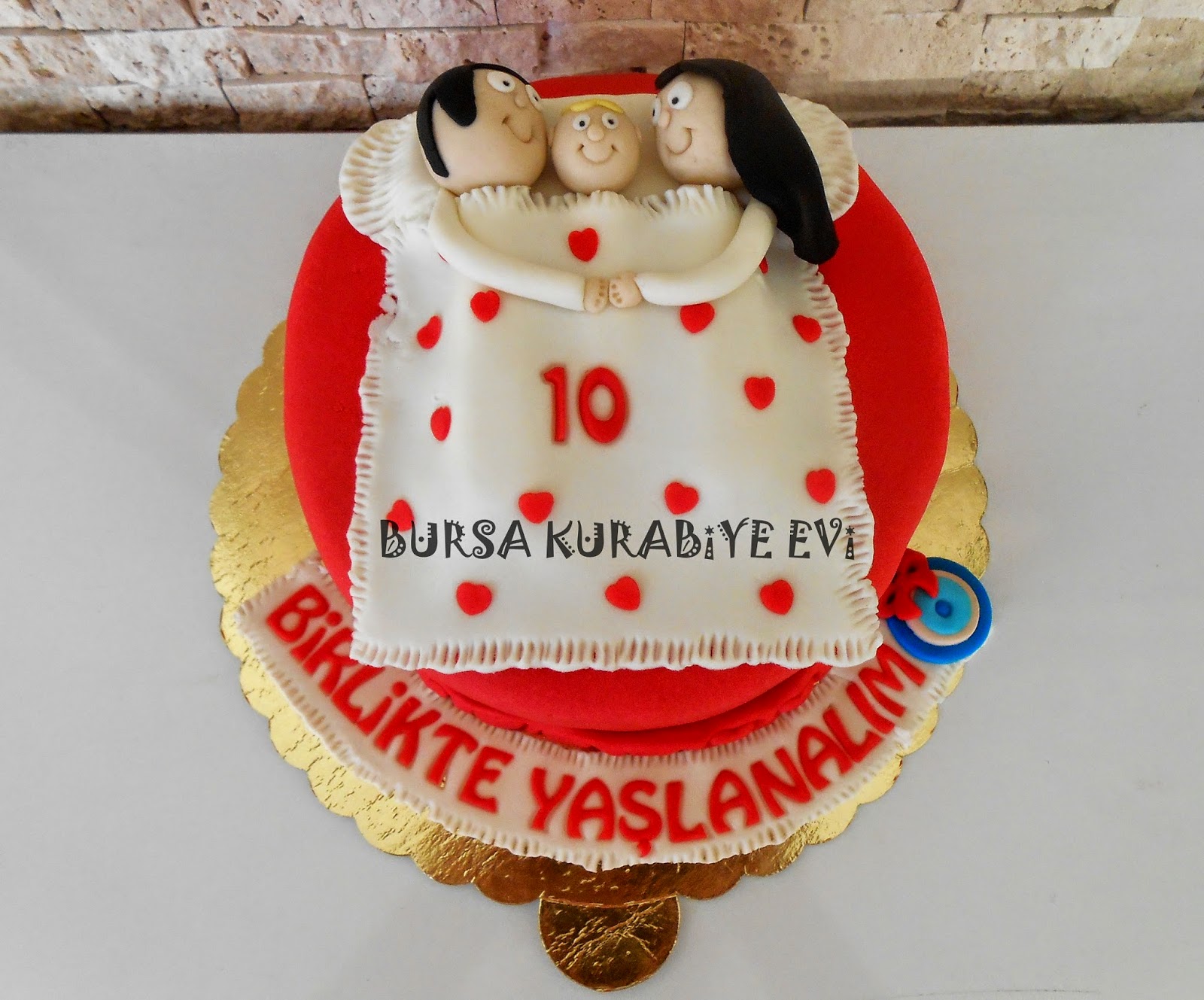 BURSA KURABİYE EVİ EVLİLİK YILDÖNÜMÜ PASTASI )