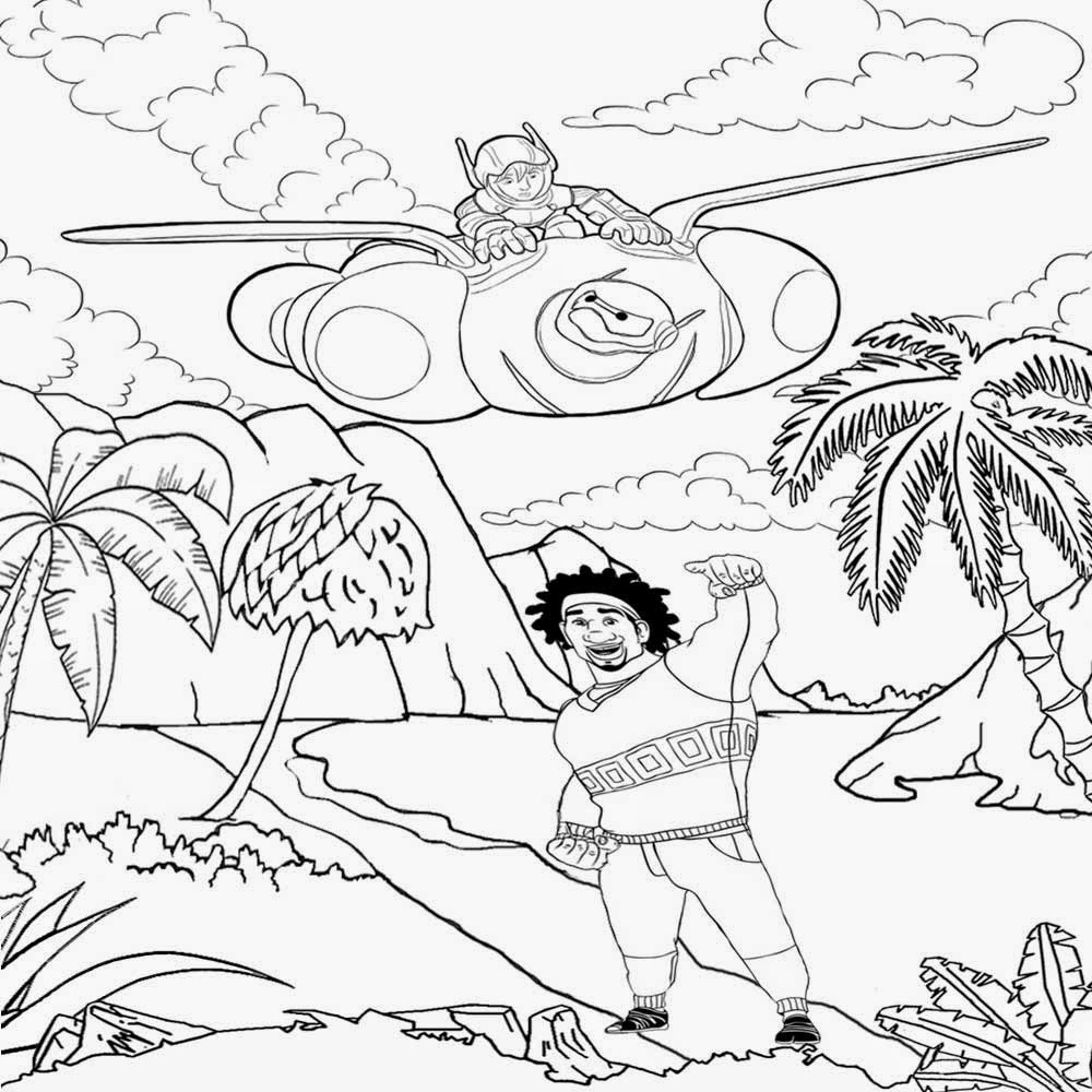 Delightful Jungle Disney Clipart Free Printable Hero 6 Big Superhero Coloring Sheets For Older Kids