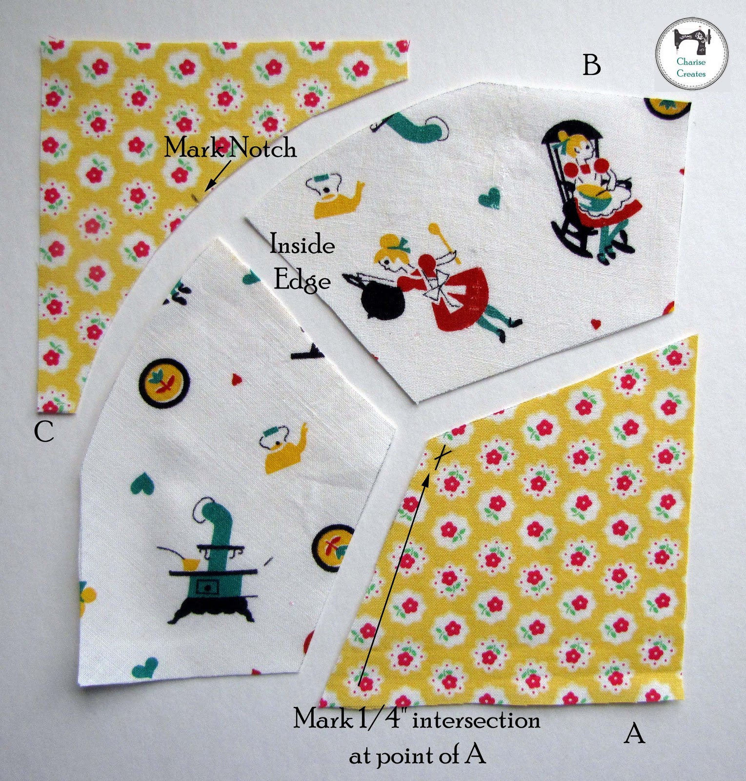 Charise Creates Vintage Block Quilt Along Block 2 Night and Day