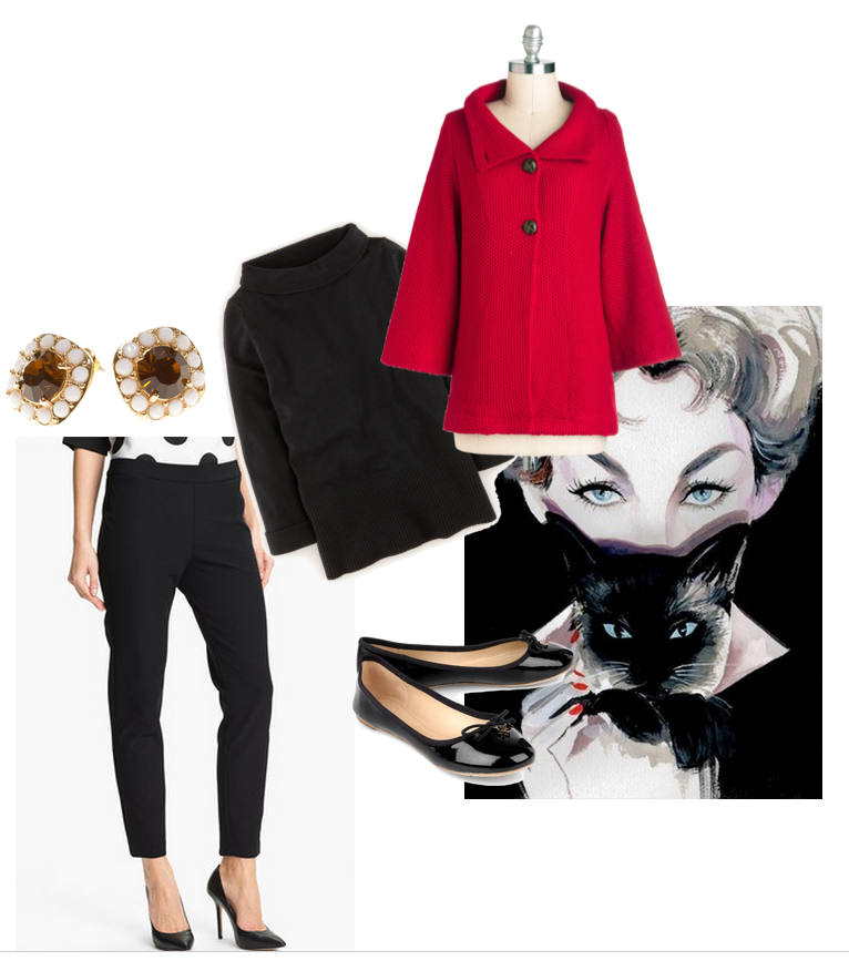 bell book and candle outfit, Kim, novak, bell book and candle, movie, outfit, costume, clothing, red jacket,