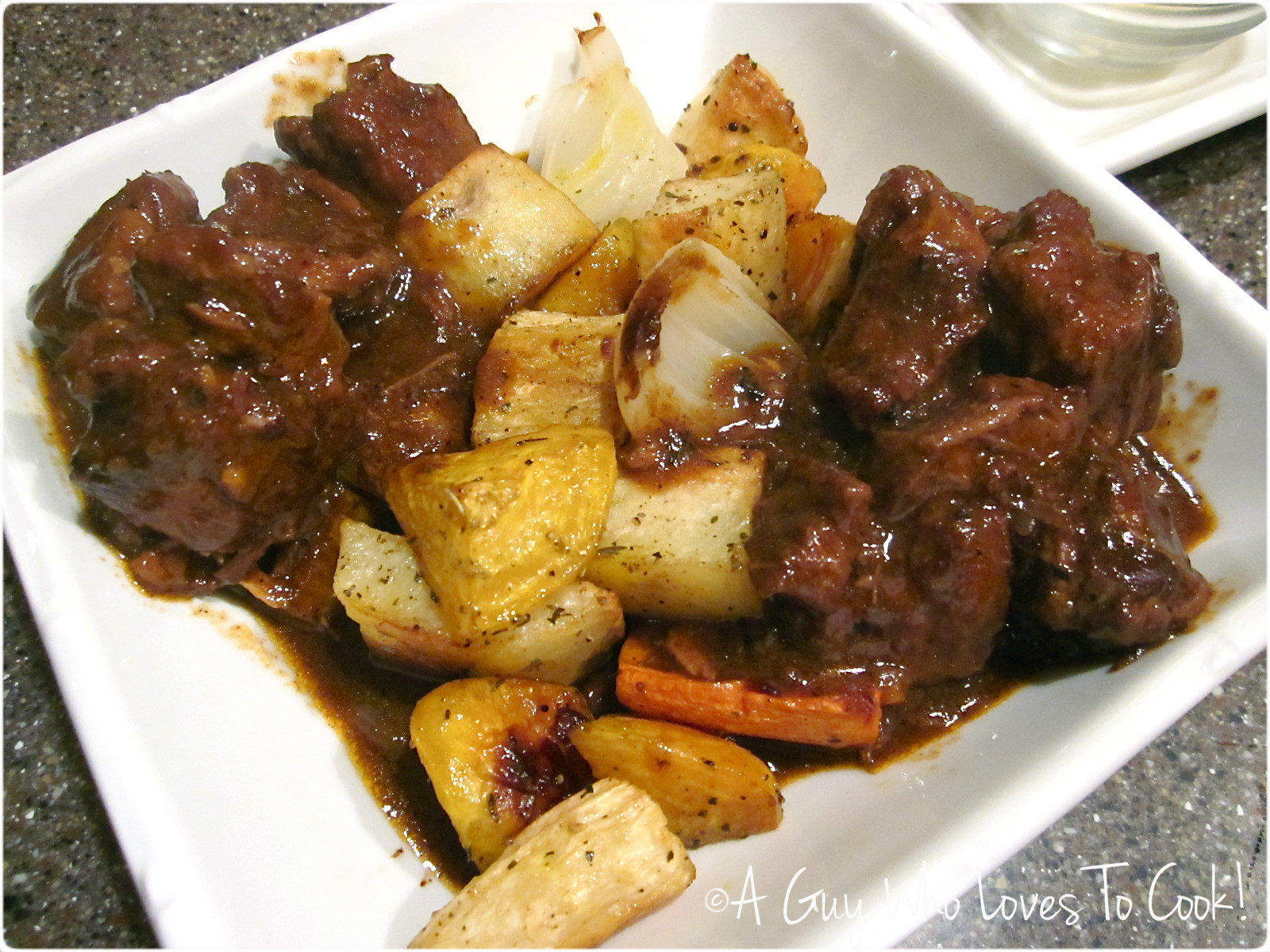 A Guy Who Loves to Cook! Beef Stew with Roasted Root Vegetables