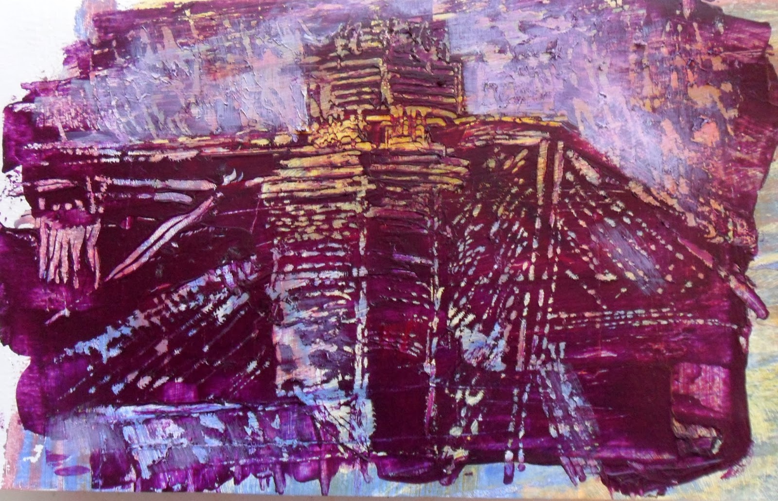 Sgraffito is a technique that can be used with acrylic paint by