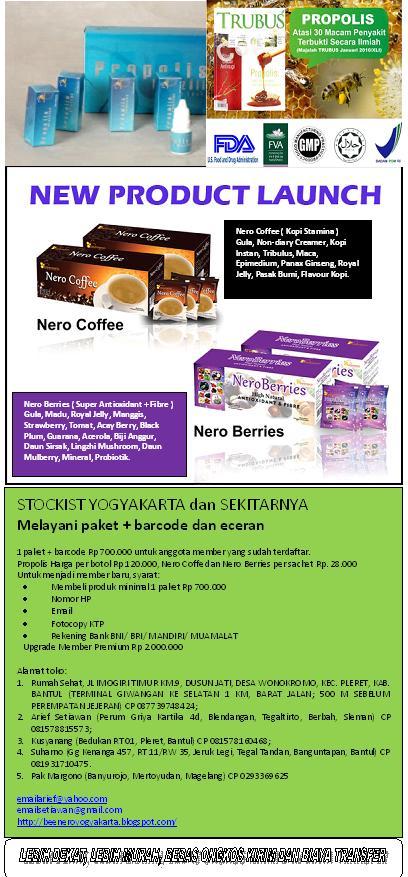 Stockist Beenero Yogyakarta dan sekitarnya: Brazilian Propolis, Nero Coffe, Nero Berries