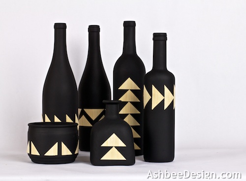Ashbee Design Upcycle Wine Bottles Add A Touch Of Wood Veneer