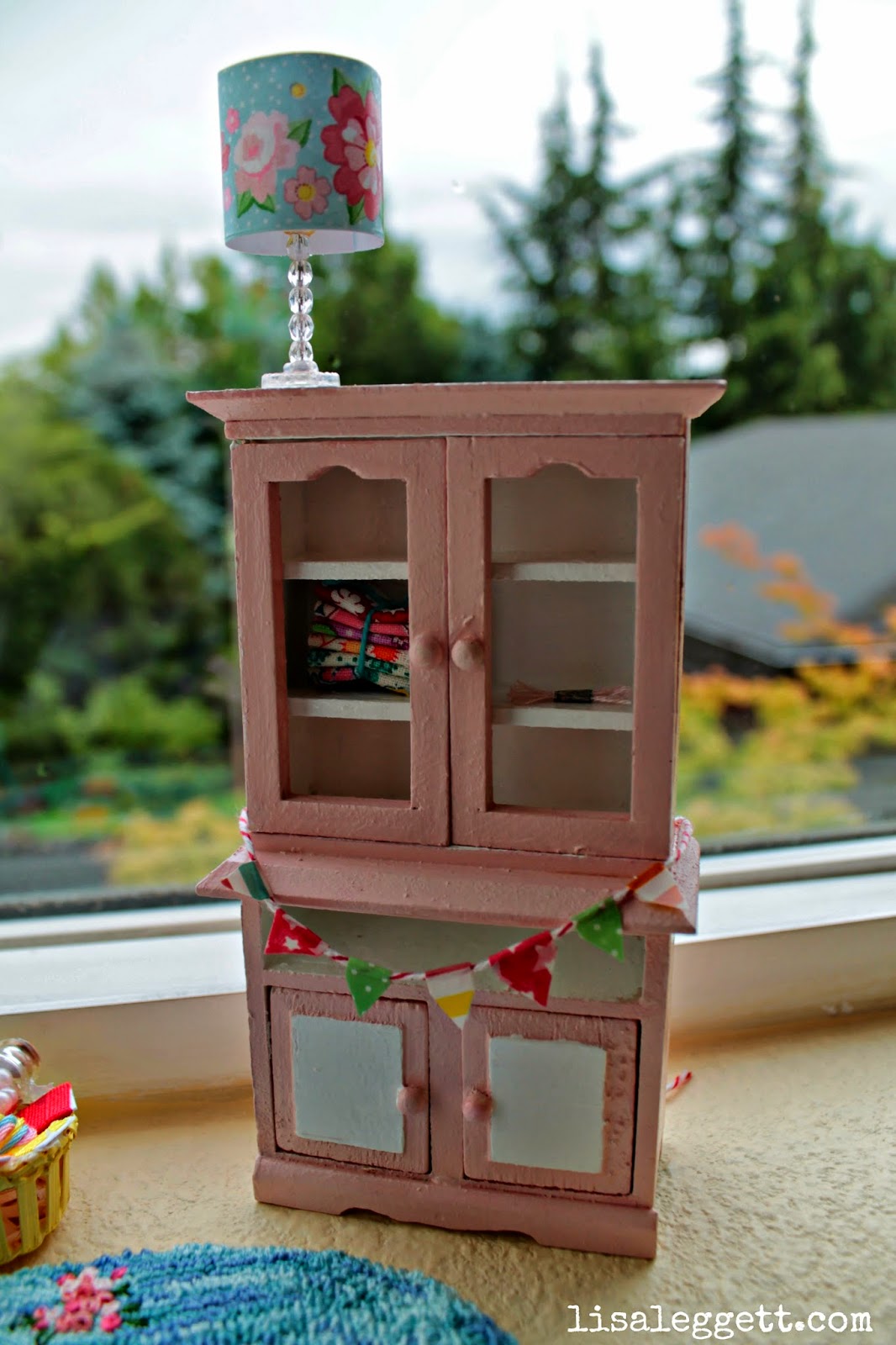 Mini Craft Cabinet with bunting by Lisa Leggett Mini Craft Cabinet with bunting by Lisa Leggett