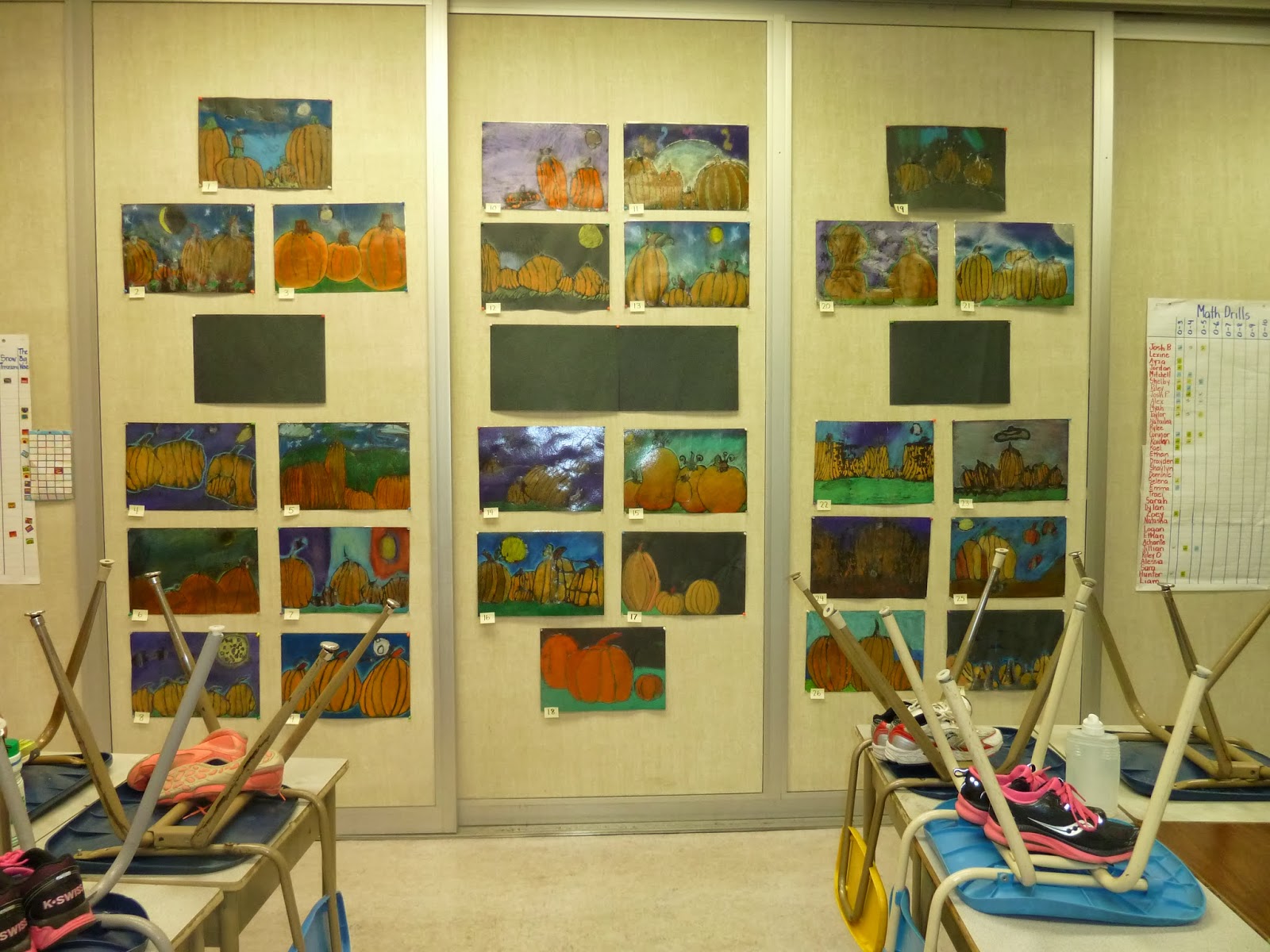 Art Attack Glue Line Chalk Pastel Pumpkins