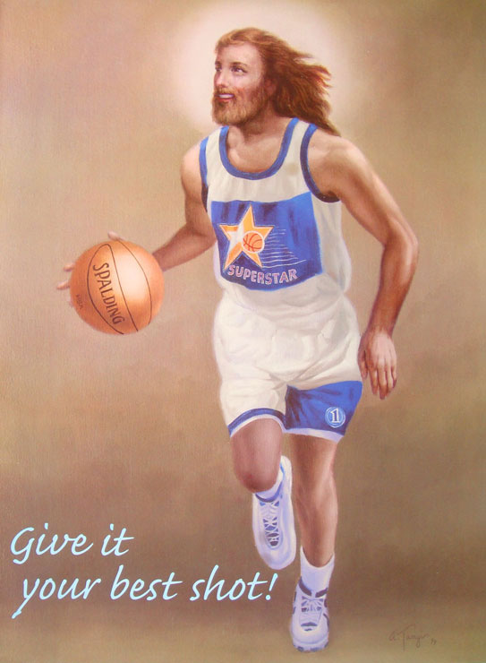 Sophia's Logo Basketball Jesus