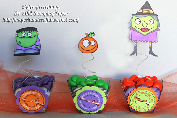 Stamping paper: dulceros de halloween Dulceros de amor y amistad
