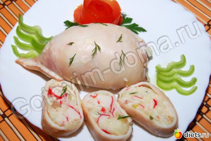 Кальмары с рисом рецепты